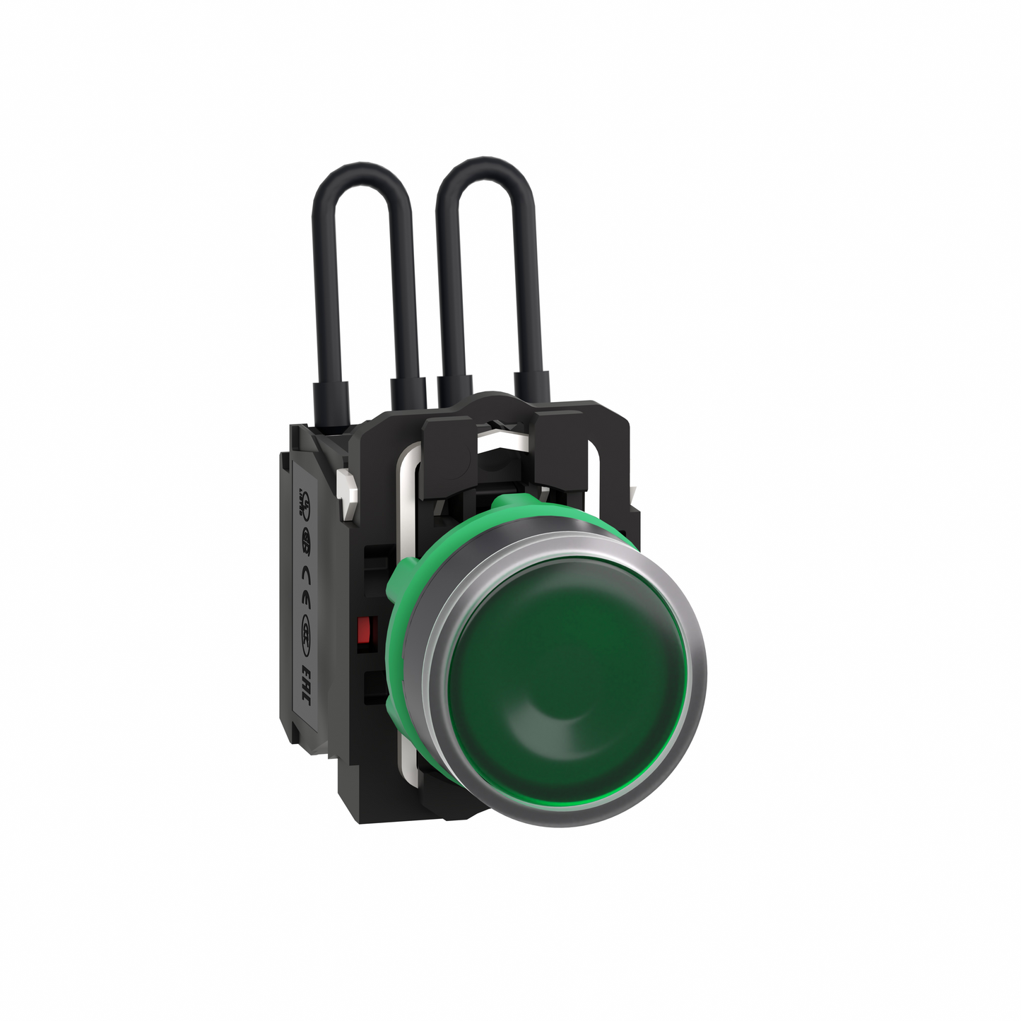 Schneider Electric-XB5AW23B5-Harmony XB5 - voyant lumineux DEL - Ø22 - test lampe - vert - 24V - vis étrier