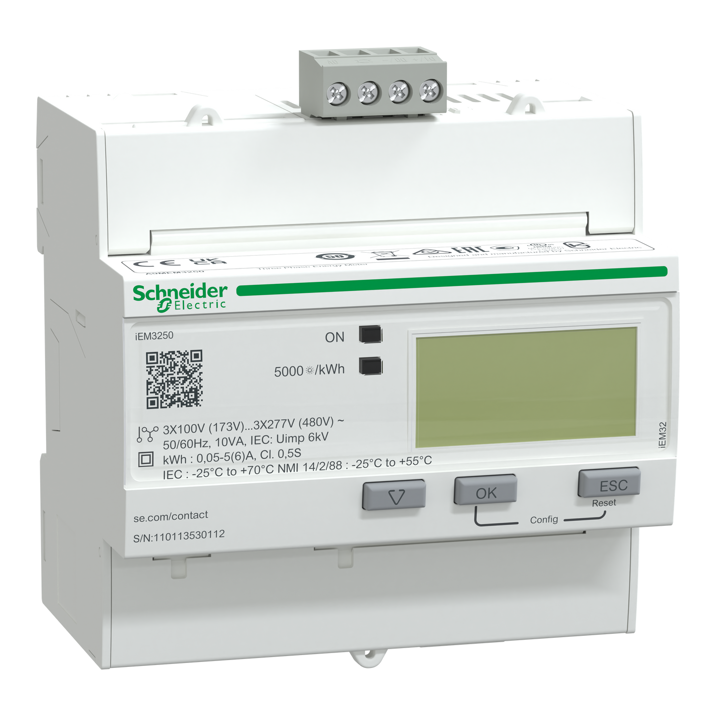 Schneider Electric-A9MEM3250-Acti9 iEM - compteur d'énergie tri - TI - Modbus