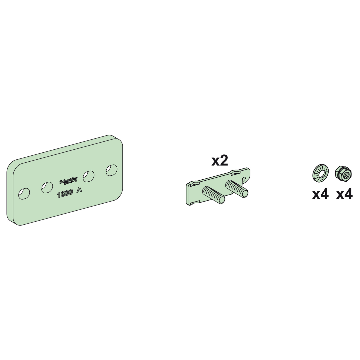 Schneider Electric-LVS04620-Eclisse JdB horizontal 1600A