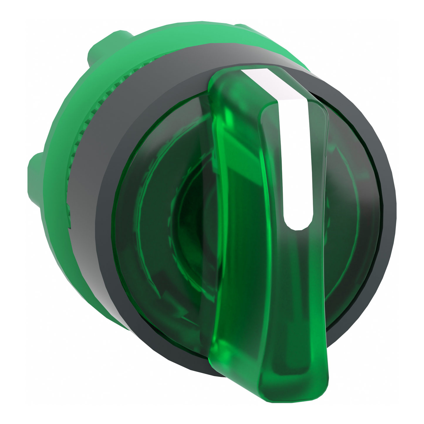 Schneider Electric-ZB5AK1733-Harmony XB5 - tête bouton à manette lumineux - Ø22 - 3 pos rap GC - vert