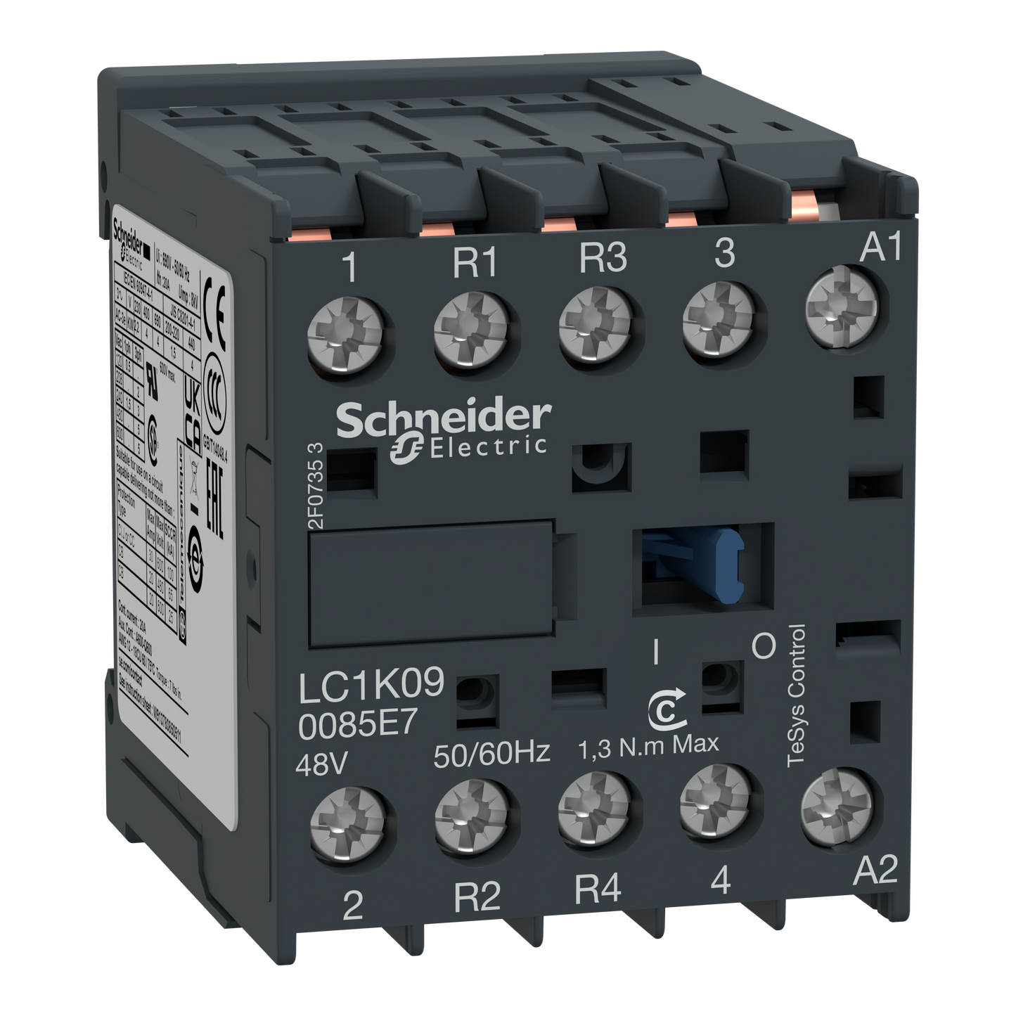 Schneider Electric-LC1K090085F7-TeSys LC1K - contacteur - 4P (2F+2O) - AC-1 440V - 20A - bobine 110Vca