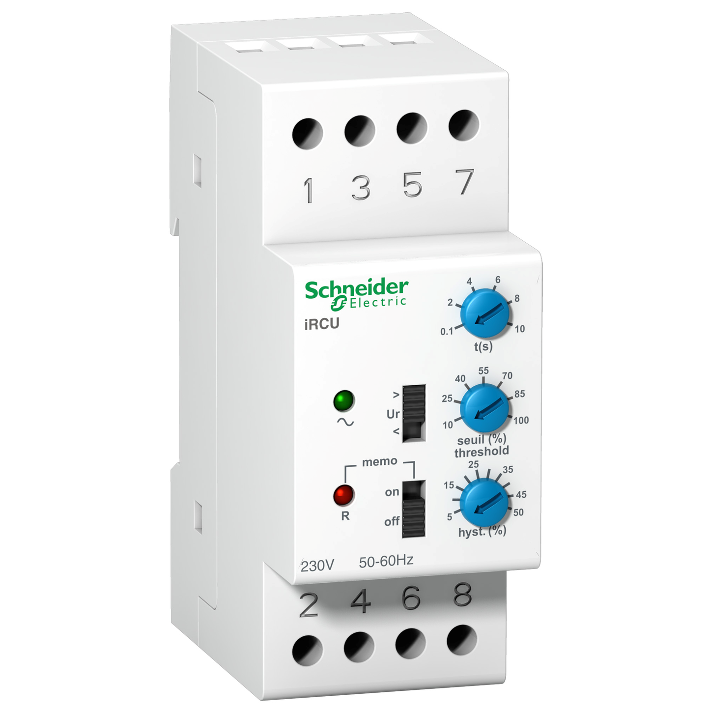 Schneider Electric-A9E21182-Acti9, iRCU relais de contrôle de tension 10…100V ou 50…500V