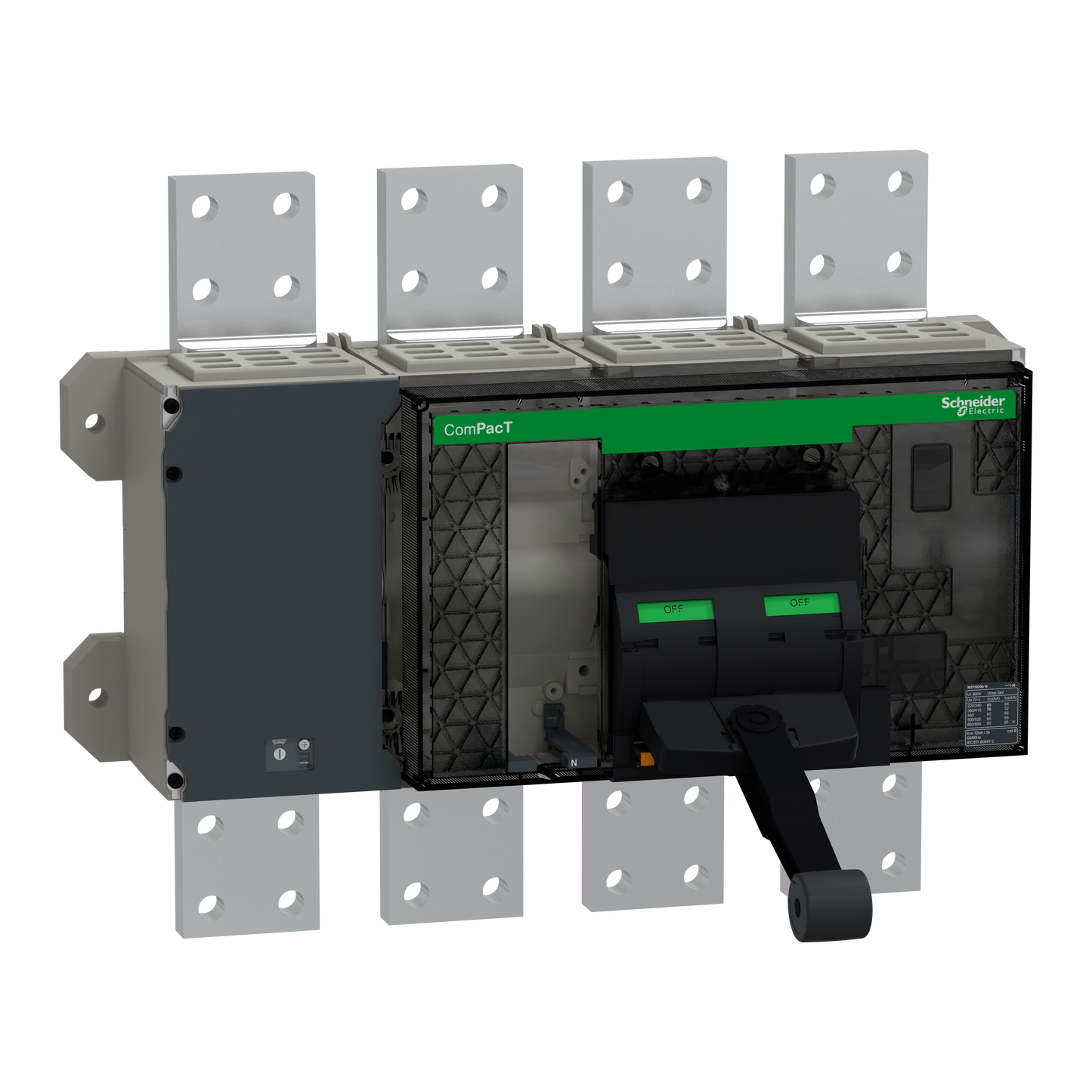 Schneider Electric-C16BN4FM-ComPacT NS1600bN - bloc coupure ss déclencheur - 1600A - 4P - 70kA - fixe manuel