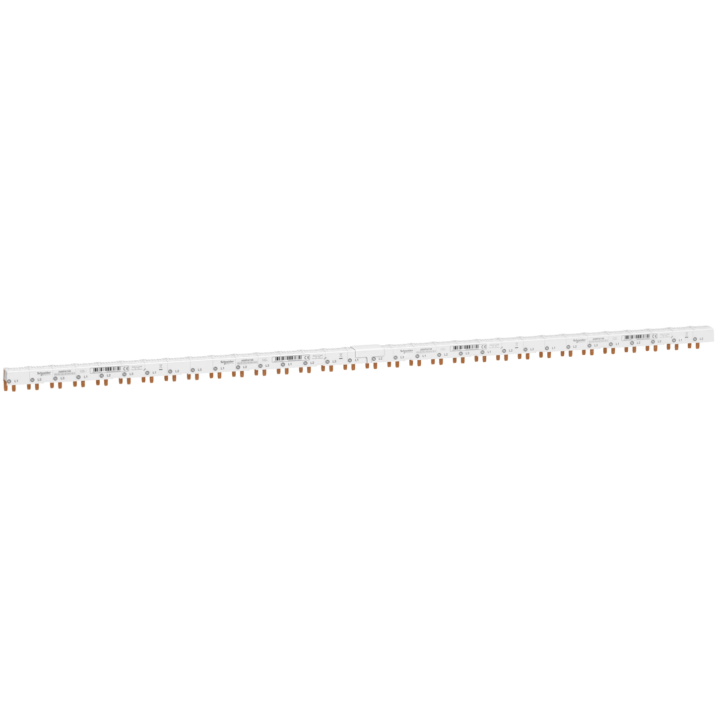 Schneider Electric-A9XPA748-Acti9 iDT40 - Peigne horizontal - 3P+N avec Aux - 9 mm - 48 modules - 80A