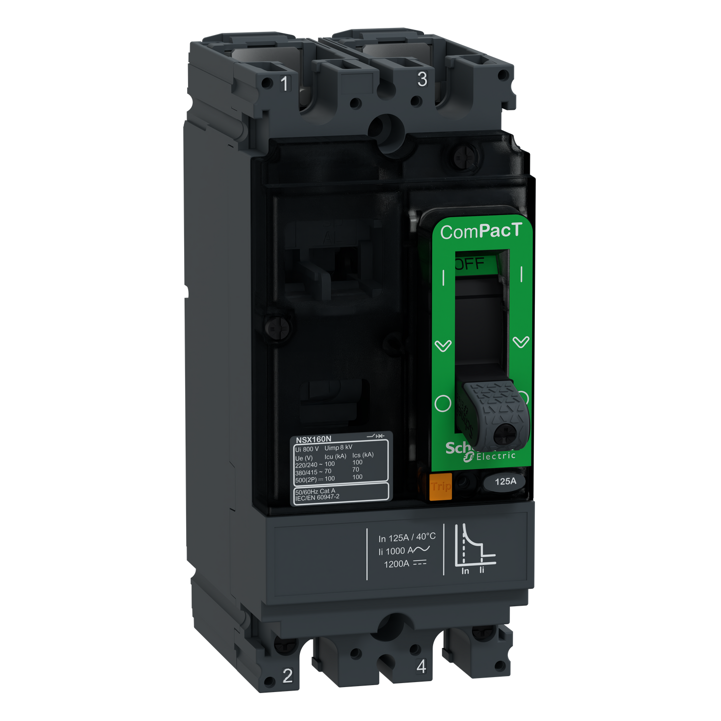 Schneider Electric-C16S2TM125-NSX160S disj TMD 125A 2P fx