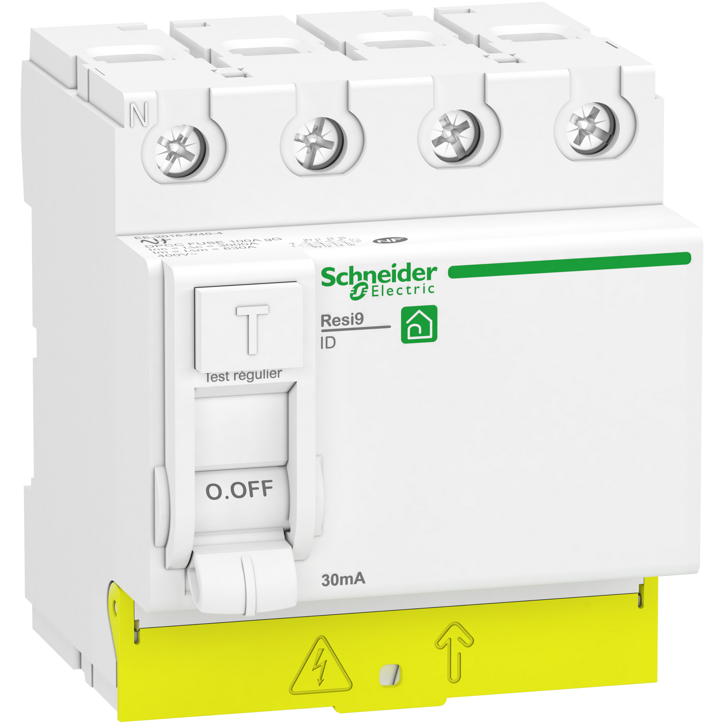 Schneider Electric-R9PRA463-Resi9 - interrupteur différentiel - 4P - 63A - 30mA - Type A - peignable