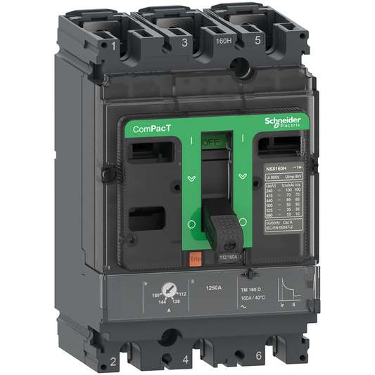 Schneider Electric-C10B3TM016-ComPacT NSX100B - Disjoncteur - TM-D 16A - 3P3D - 25kA - montage fixe