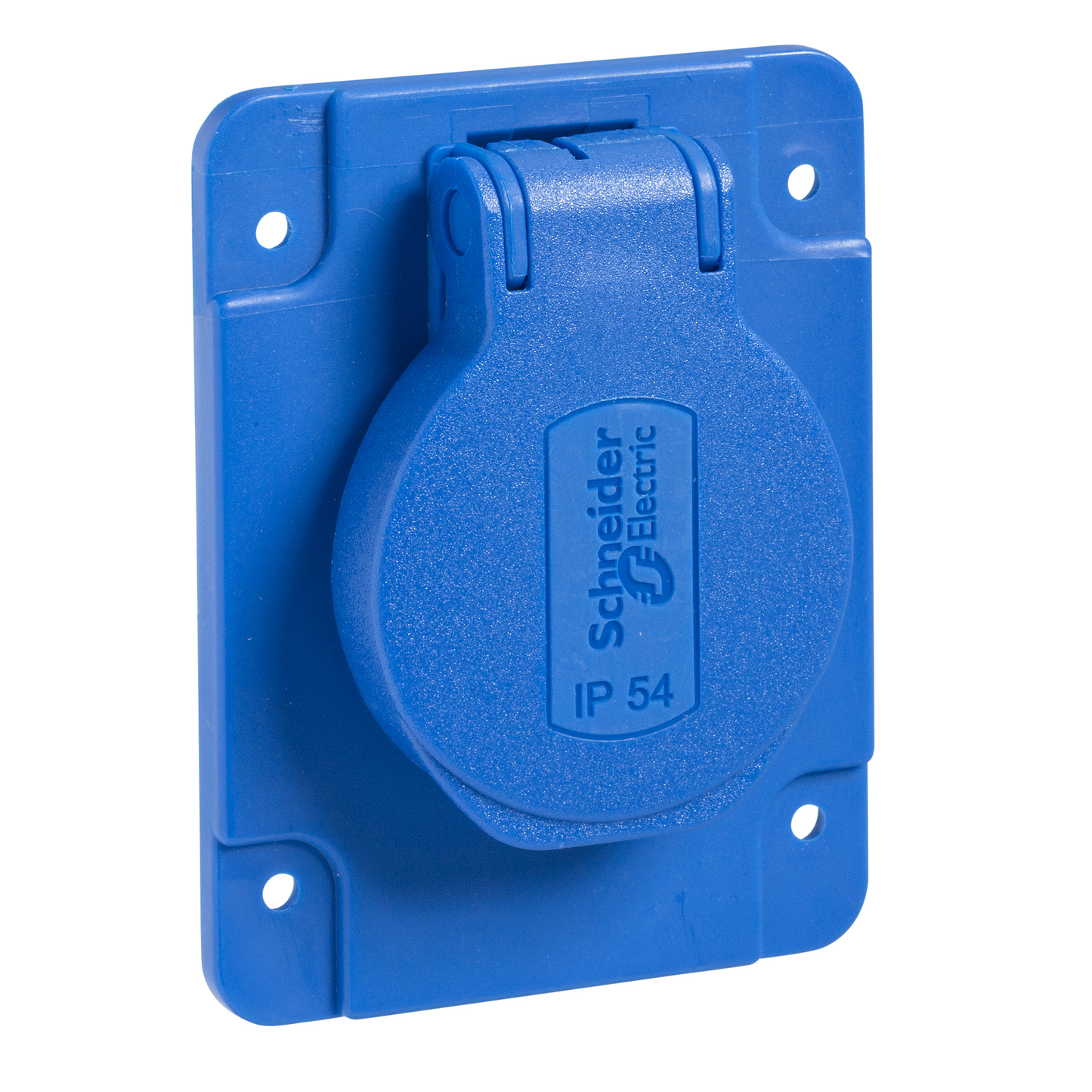 Schneider Electric-PKS62B-Mureva - Socle prise schuko enc 65x85 fix lat blue ip54 220v 2pt