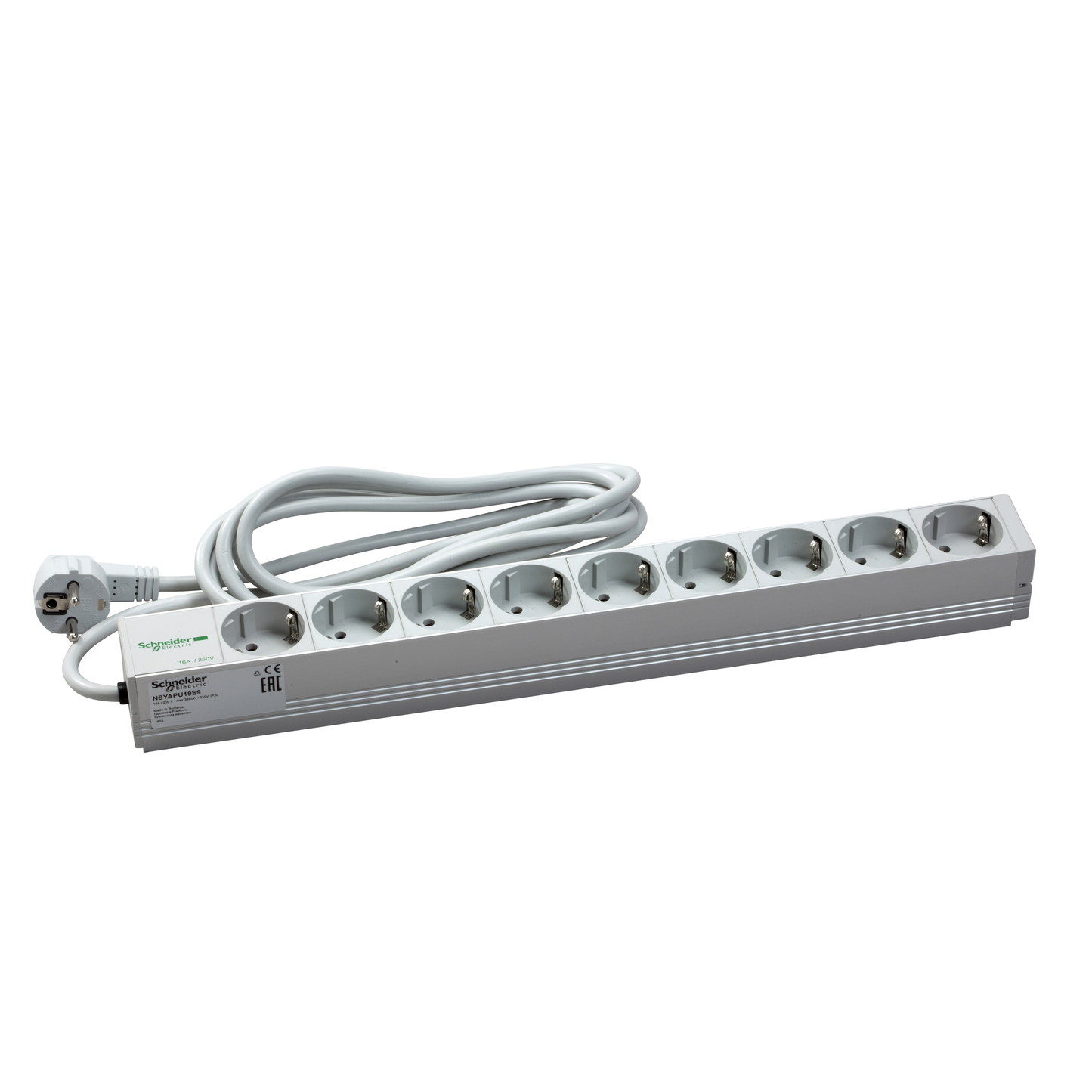 Schneider Electric-NSYAPU19S9-Actassi rail 1U 9 prises 19P VDE