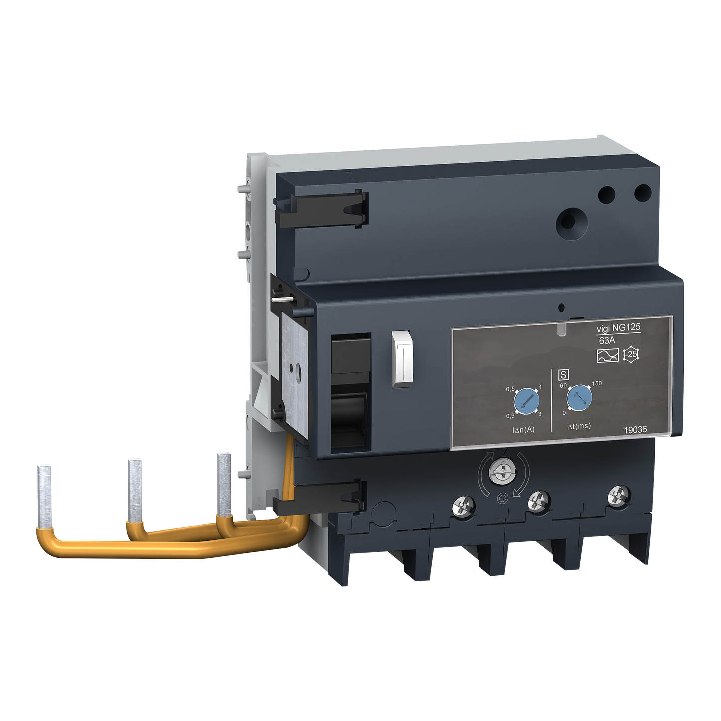 Schneider Electric-19053-Acti9 Vigi NG125 - Bloc diff. 400Vca (Ph/Ph) - 3P - 63A - 300/3000mA - Type A