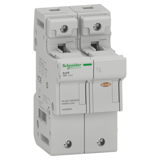 Schneider Electric-A9GSB650-ACTI9 SBI - porte-fusible - 1P+N - 50A - pour fusible 14x51mm