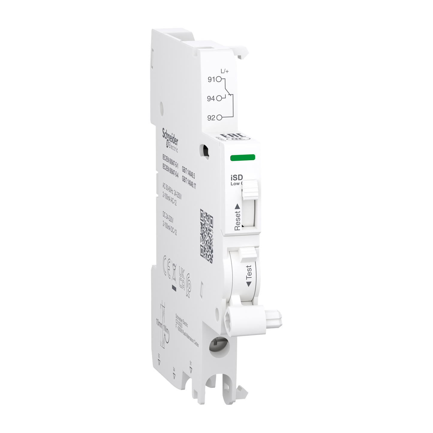 Schneider Electric-A9A26917-Acti9 Contact Auxiliaire Bas niveau 1 SD - Courant 2mA à 100mA ca/dc