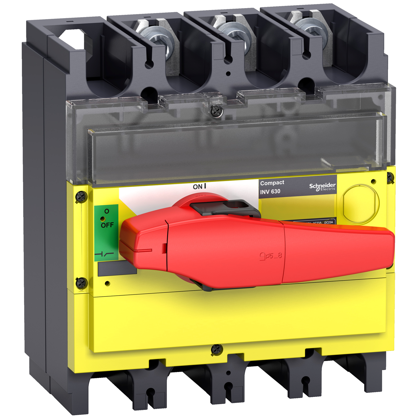 Schneider Electric-31190-interrupteur sectionneur à coupure visible - poignée rouge - INV400 3P 400A