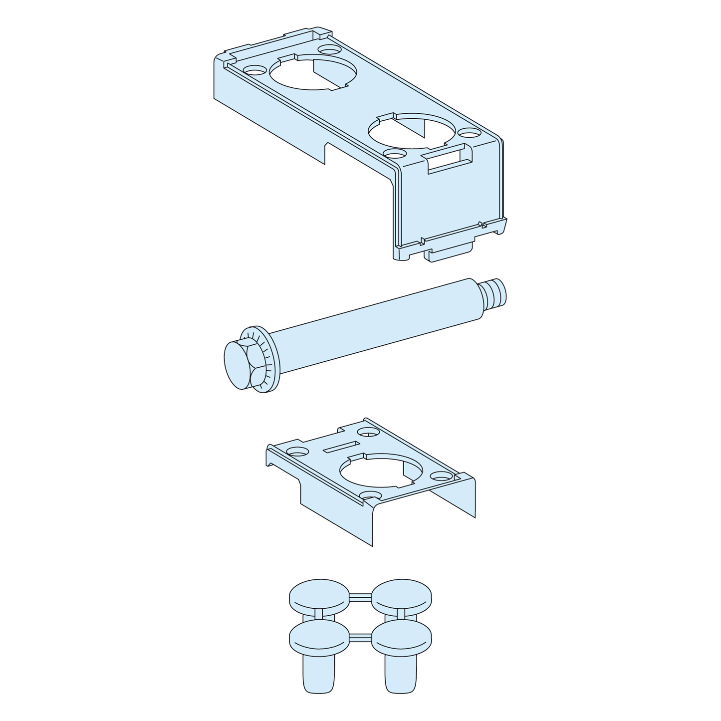 Schneider Electric-LVS01104-PrismaSeT P - Accessoires ossature - visserie + étancheité