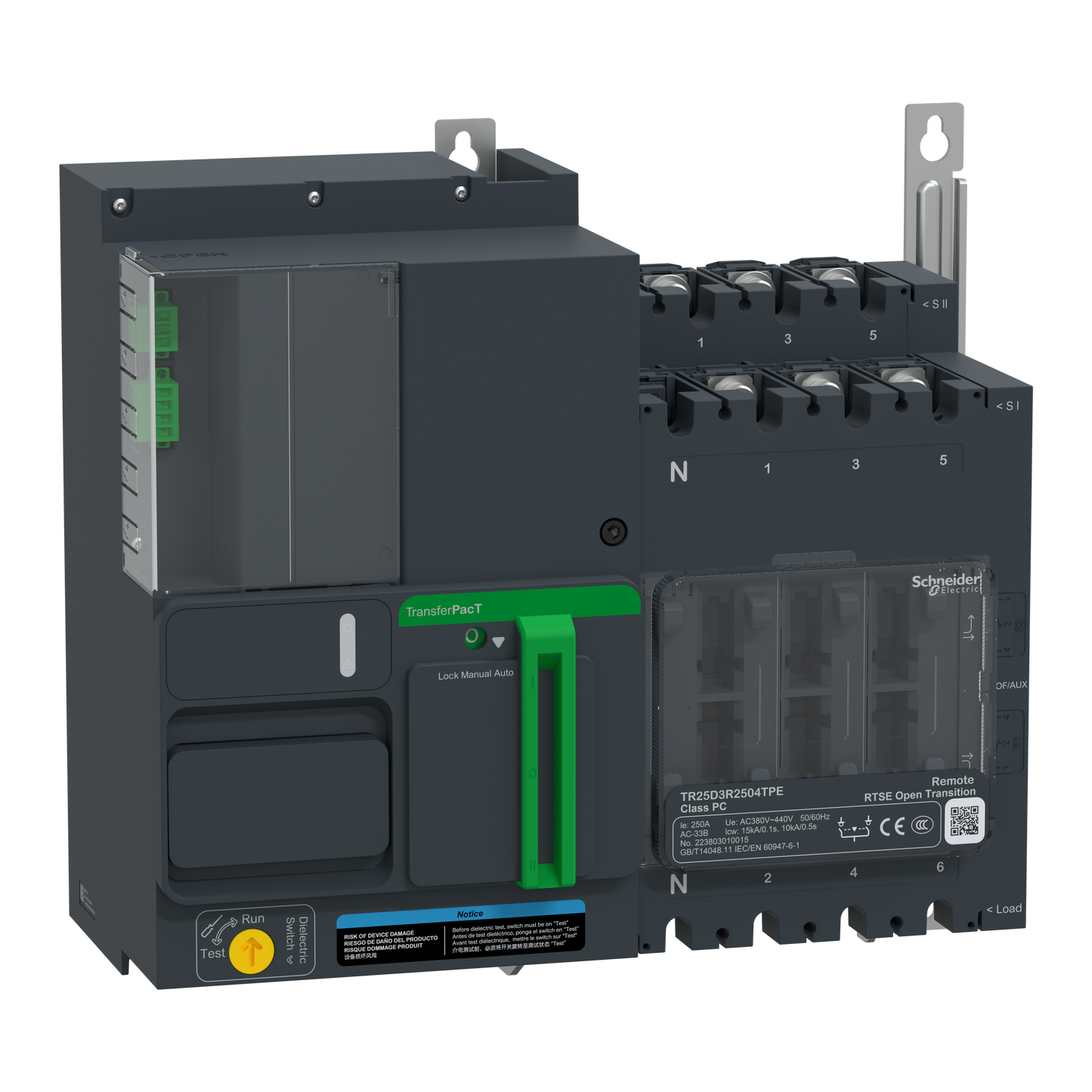 Schneider Electric-TR25D3R1604TPE-TR250 160A 3P TELECOMMAND 400V