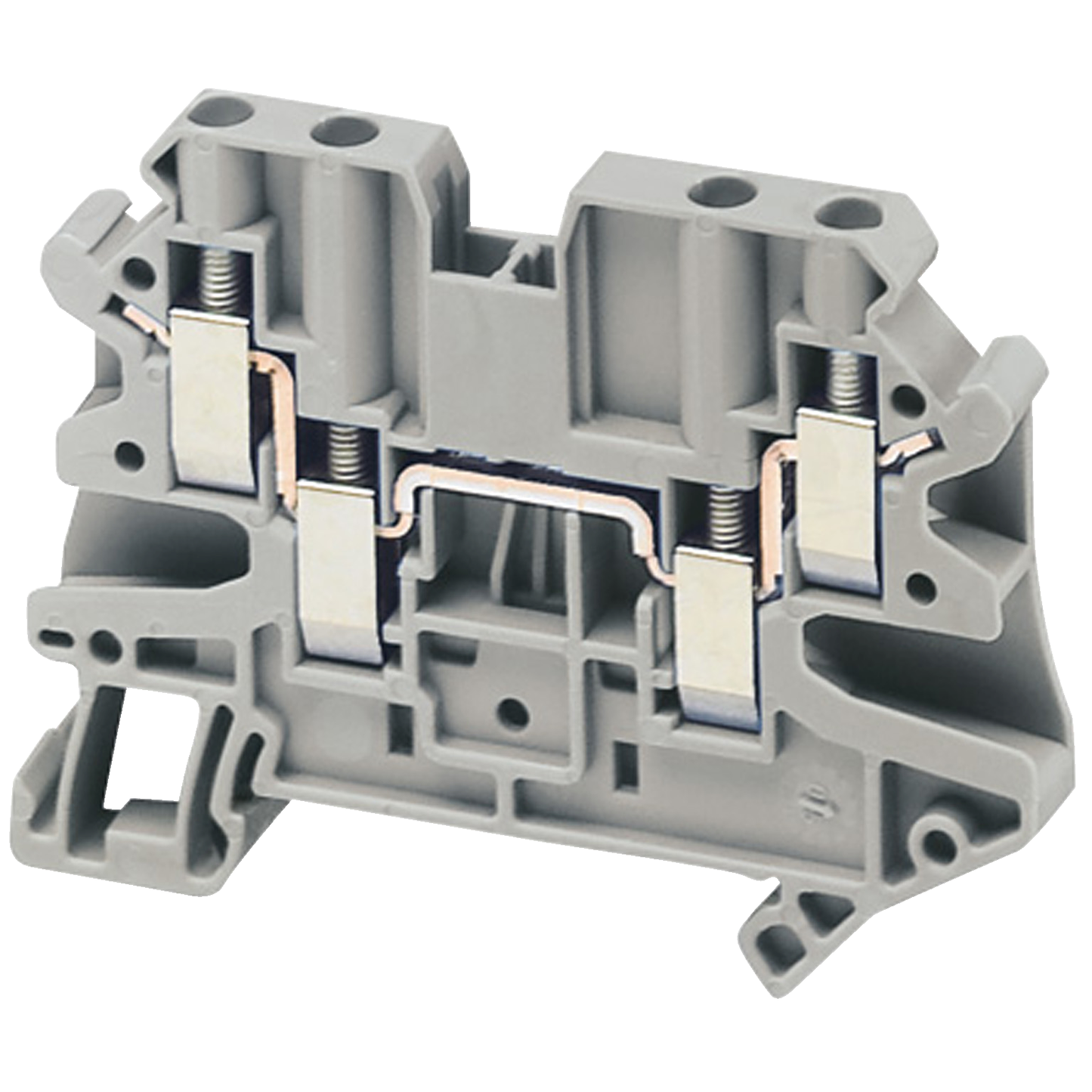 Schneider Electric-NSYTRV44-Borne à vis - passant - 4 points - 4mm² - gris