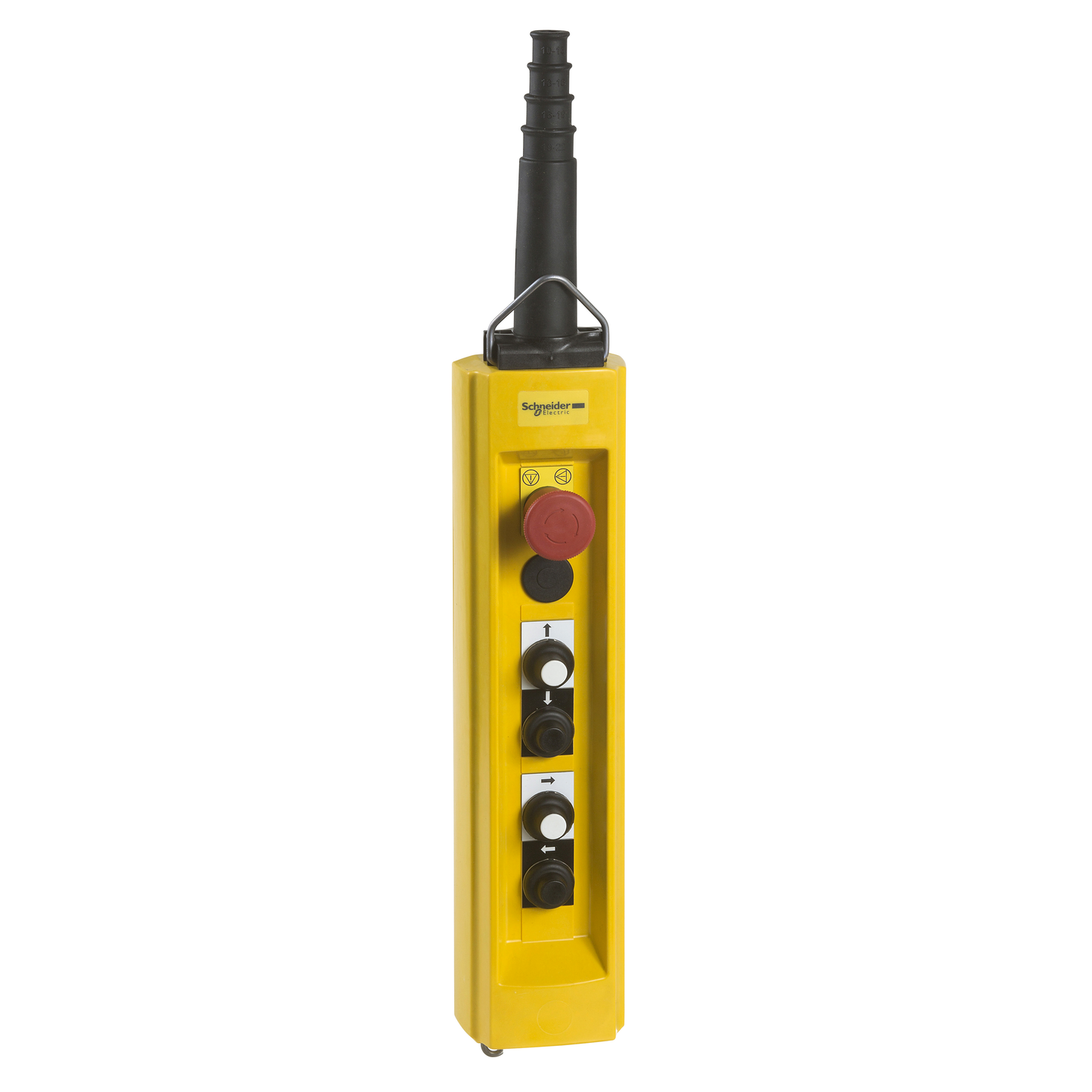 Schneider Electric-XACB4933-Harmony XACB - boîte pendante - 4 poussoirs 1 arrêt d'urgence