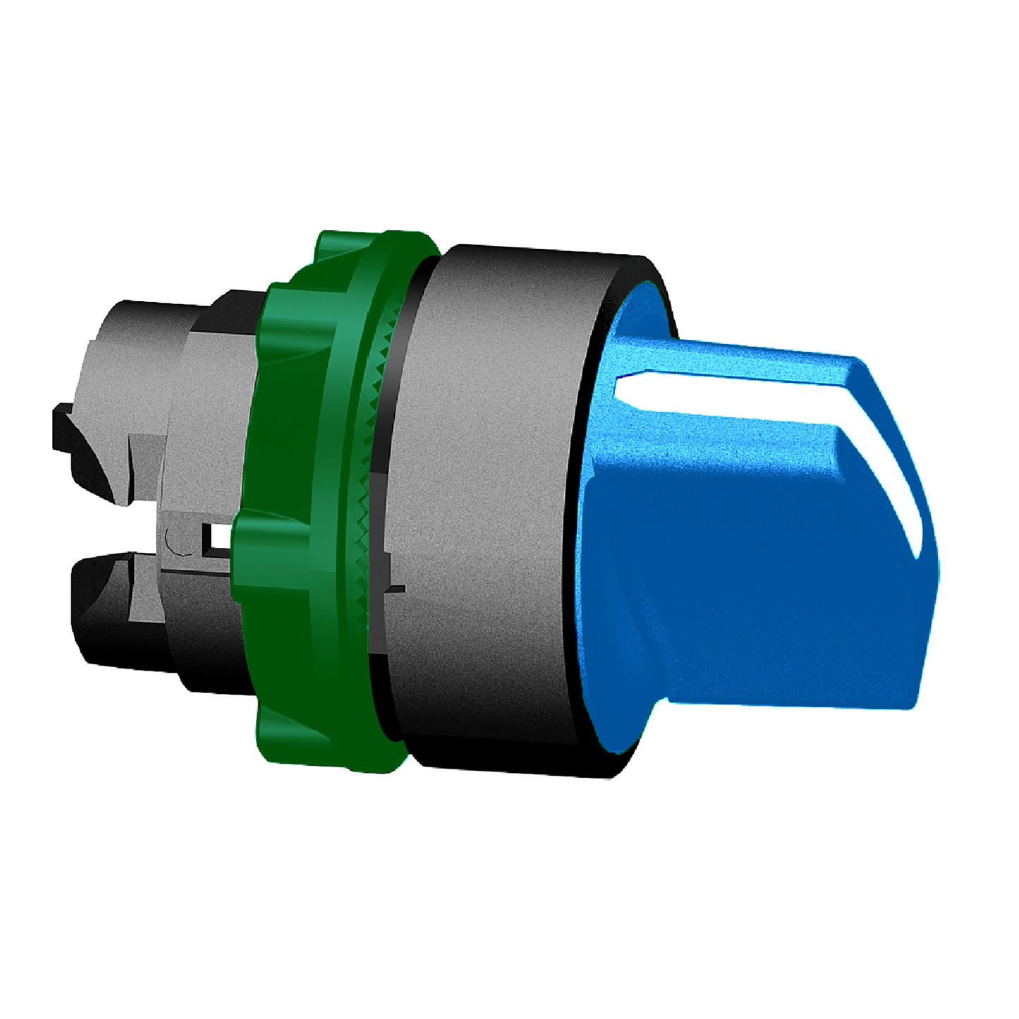 Schneider Electric-ZB5AD806-Harmony XB5 - tête bouton tournant à manette - Ø22 - 3 pos rap de D au C - bleu