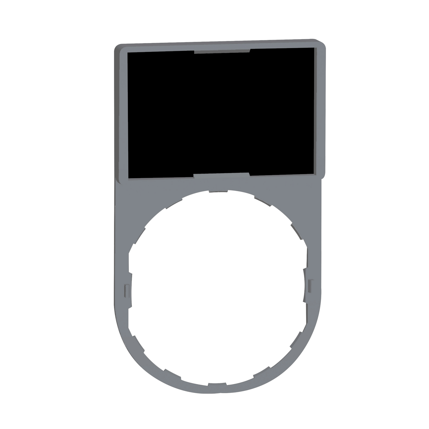 Schneider Electric-ZBY6101C0-Harmony - porte-étiquette plate 30x40 - plastique gris - avec étiq 18x27 vierge