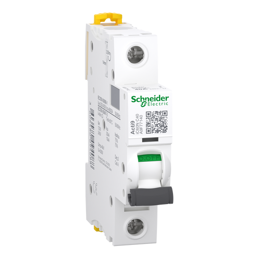 Schneider Electric-A9F77140-Acti9 iC60N - Disjoncteur - 1P - 40A - Courbe C - 230Vca - 6000A/10kA