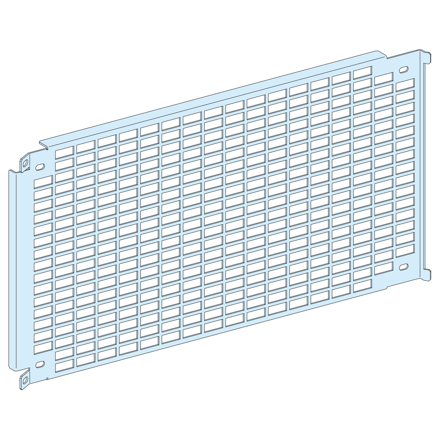 Schneider Electric-LVS03572-PrismaSeT P - Platine perforée 6M + 4 traverses pour réglage en prof.