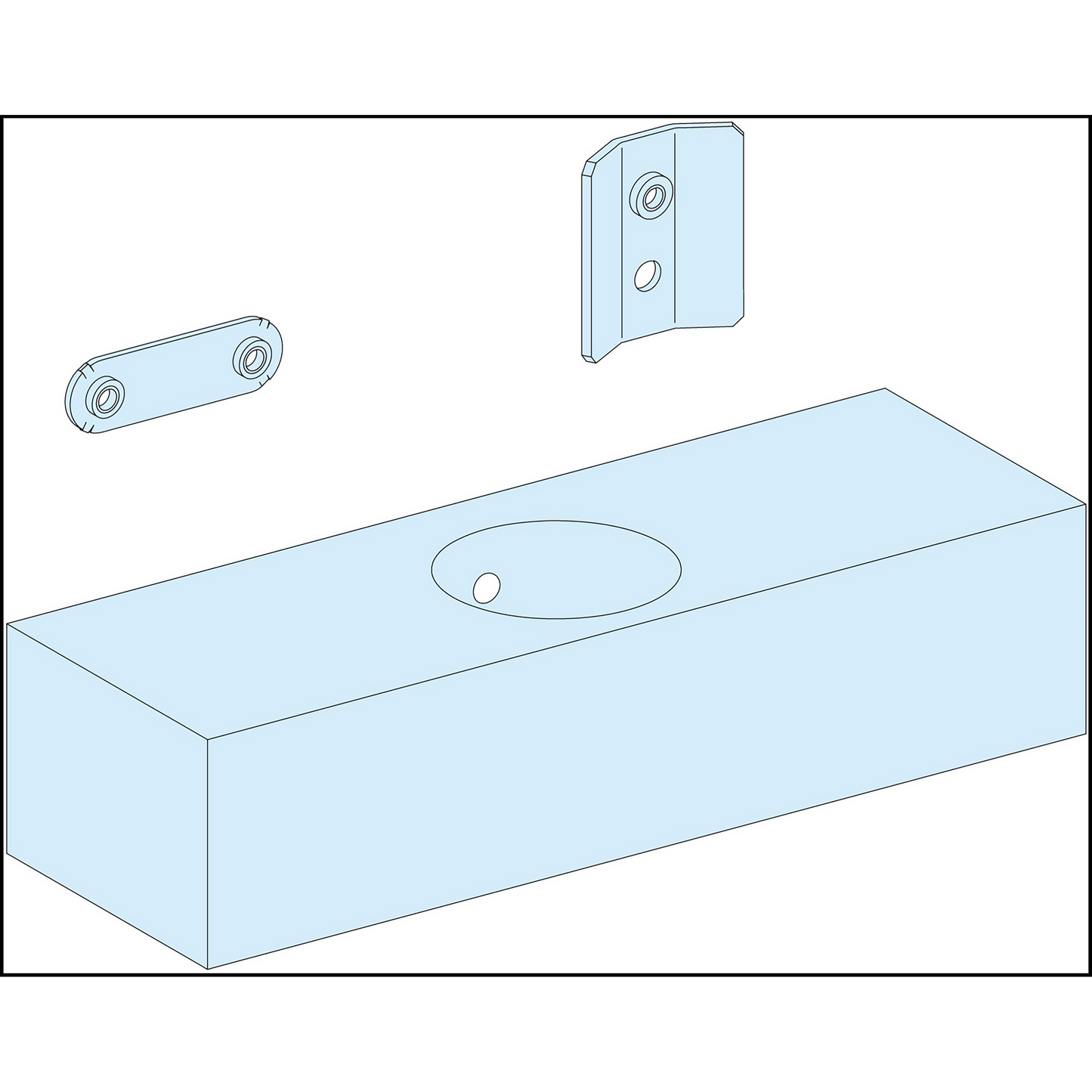 Schneider Electric-LVS08701-PrismaSeT P - Kit stabilisateur d'ossature - Lot de 4 plots
