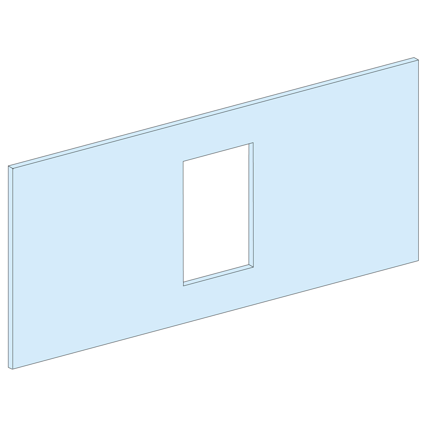 Schneider Electric-LVS03231-PrismaSeT G - Plastron INS/INV 250-4M-L=600-horiz.-fixe-Cde rot.-RAL9003