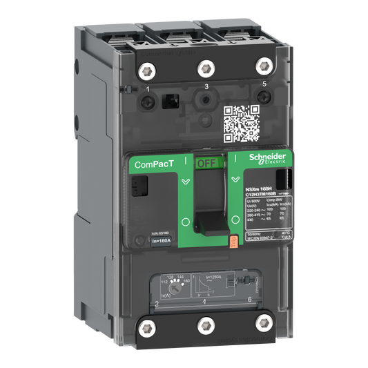 Schneider Electric-C11H3TM025B-ComPacT NSXmH - disjoncteur - TM-D 25A - 3P3D - 70kA - borne à cosses