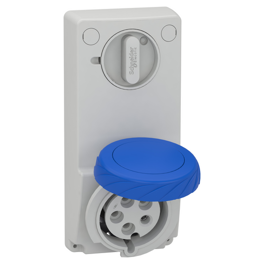 Schneider Electric-82092-Mureva - prise verrouillable 32 A - 2P+T - 200-250 V CA - IP65 - sur panneau