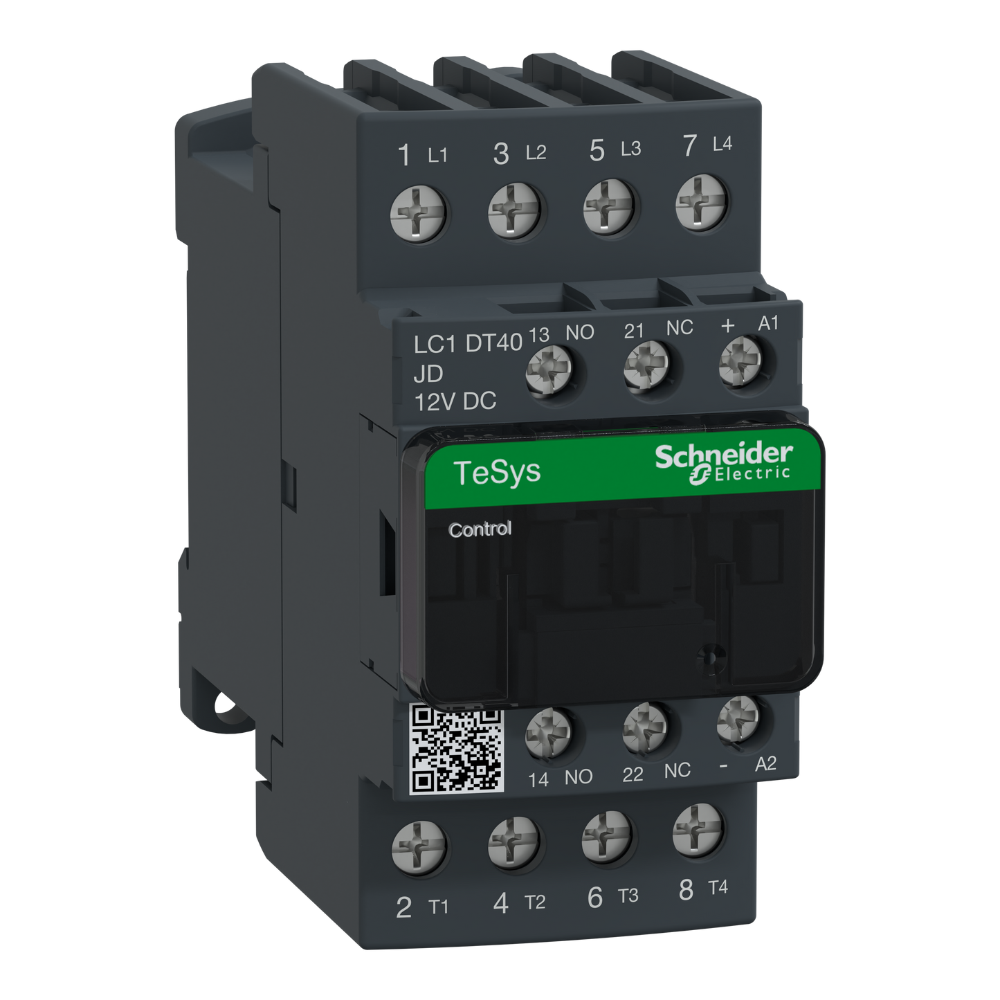 Schneider Electric-LC1DT40JD-TeSys LC1D - contacteur - 4P - AC-1 440V - 40A - bobine 12Vcc