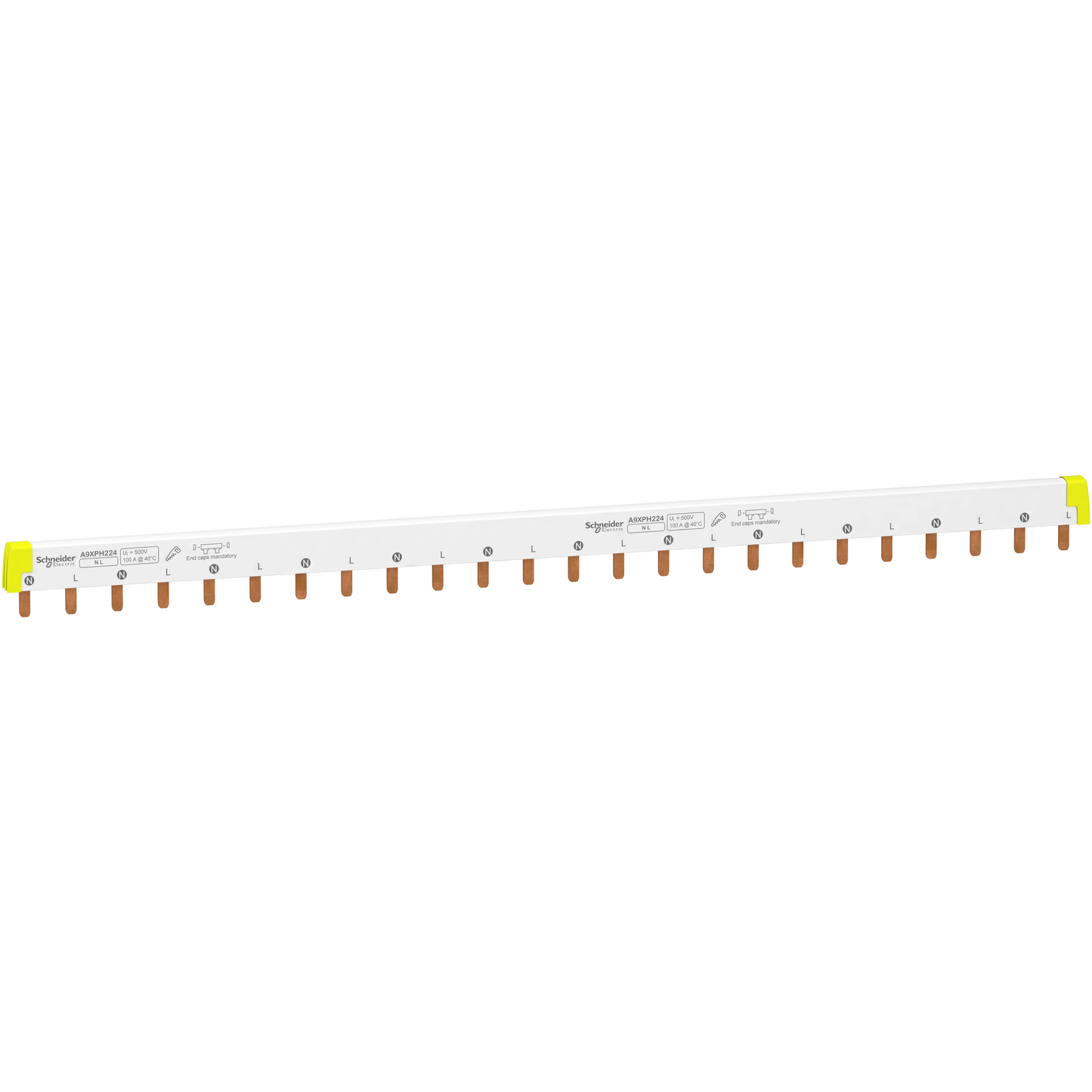 Schneider Electric-A9XPH224-Acti9 iC60 - peigne à dents - 2P - 100A - 24 modules de 18mm