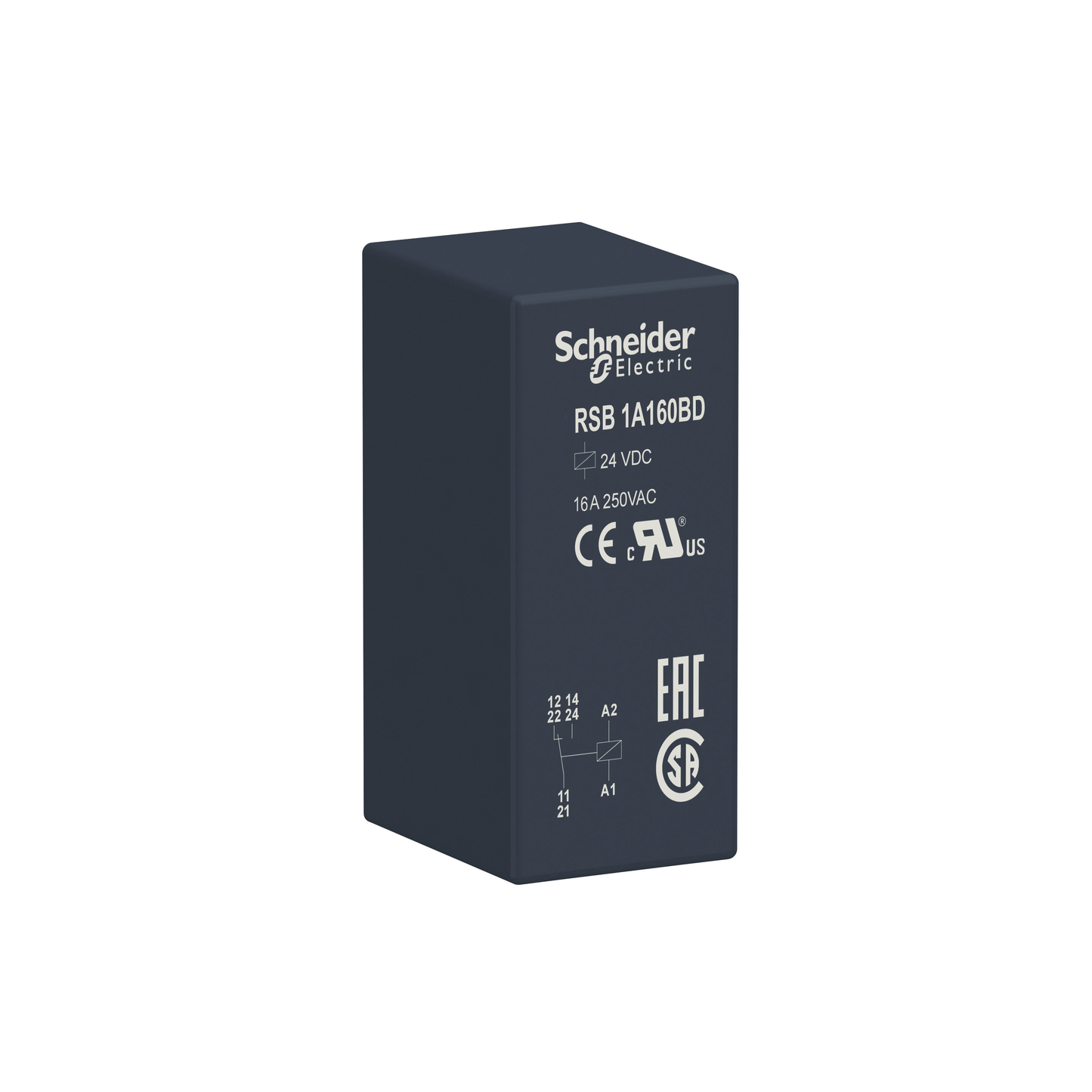 Schneider Electric-RSB1A160BD-Harmony Relay RSB - relais PCB embrochable - 1OF - 16A - 24VDC