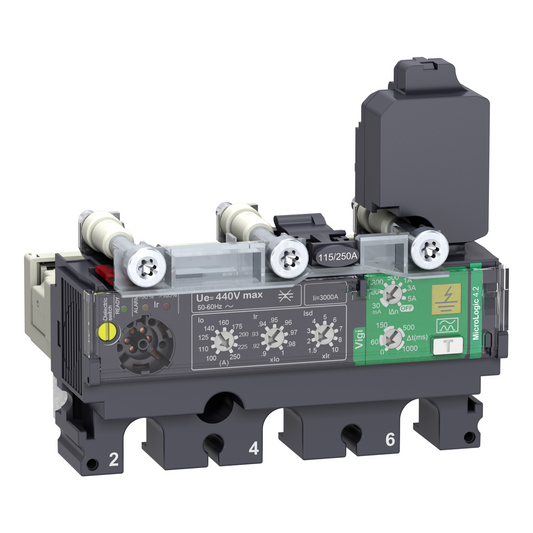 Schneider Electric-C2534V250-ComPacT NSX - Déclencheur MicroLogic 4.2 Vigi 250A - 3P3D pour NSX250
