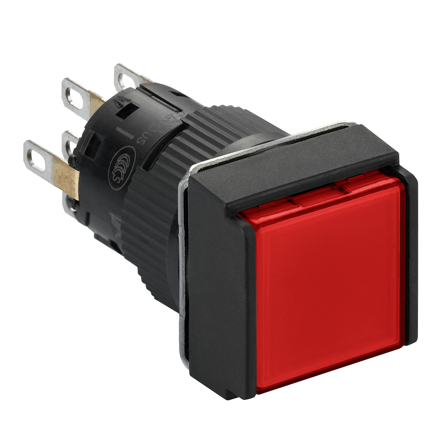 Schneider Electric-XB6ECF4B2P-Harmony XB6 - bouton-poussoir lumineux - tête carrée - rouge - Ø16 - 24V - 2 OF