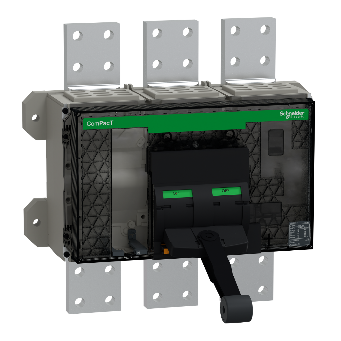 Schneider Electric-C16BN3FM-ComPacT NS1600bN - bloc coupure ss déclencheur - 1600A - 3P - 70kA - fixe manuel