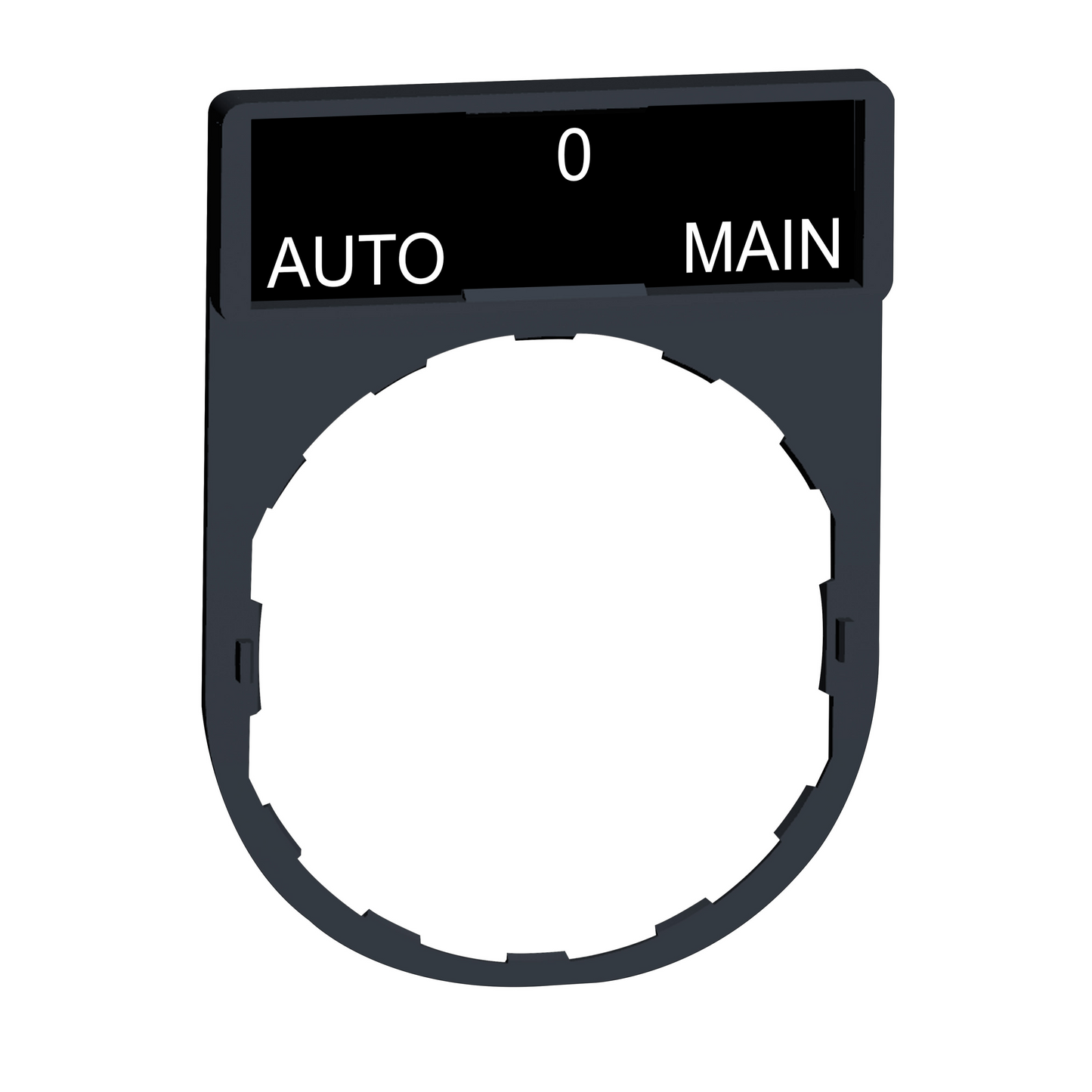 Schneider Electric-ZBY2185-Harmony - porte-étiquette 30x40 + étiquette 'AUTO-O-MAIN' 8x27 - blanc/noir