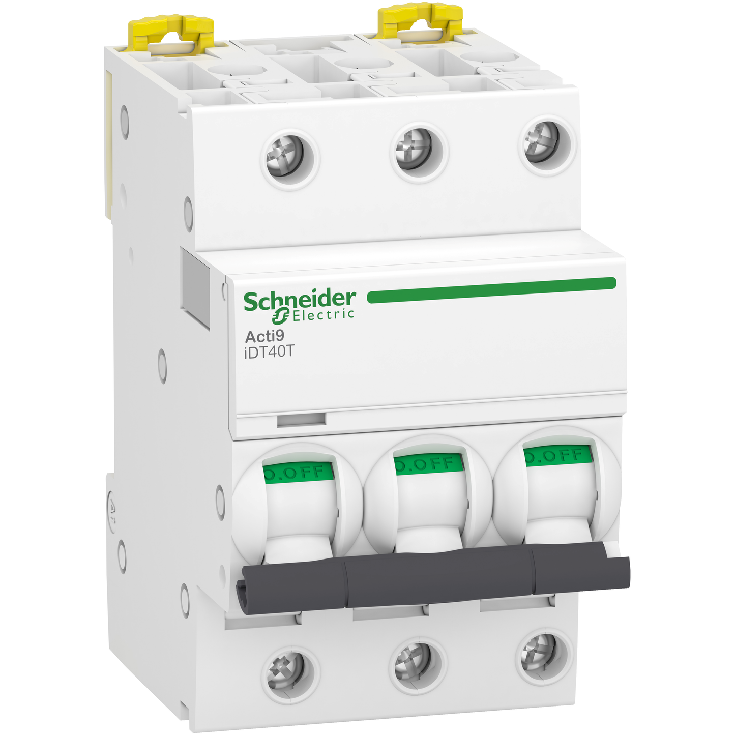 Schneider Electric-A9P22325-Acti9 iDT40T - Disjoncteur modulaire - 3P - 25A - Courbe C - 4500A/6kA