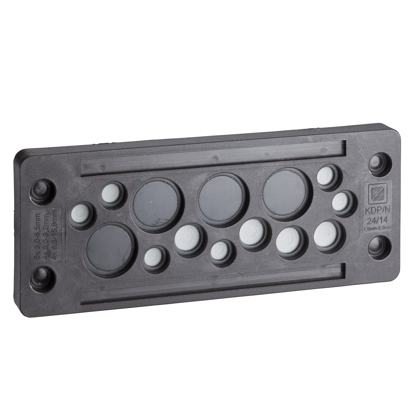 Schneider Electric-NSYTSA2422SE-PanelSeT - Thalassa - plaque passe-câbles - 22 ouvertures - 112x36mm