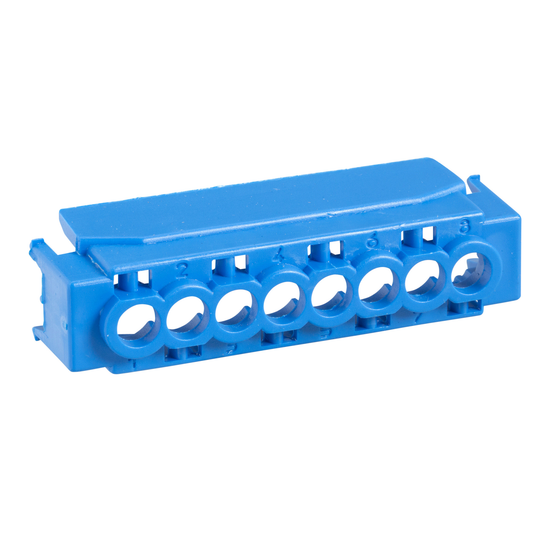 Schneider Electric-13586-MUREVA - capot IP2 pour bornier 8 trous - bleu