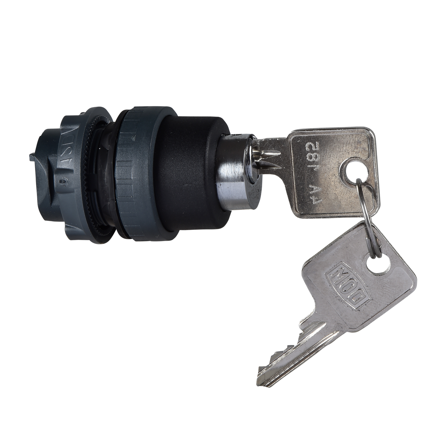 Schneider Electric-ZB5AFDA-Harmony tête pour bouton-poussoir à clé - pousser-tourner - Ø22 - noir Dom 4A185