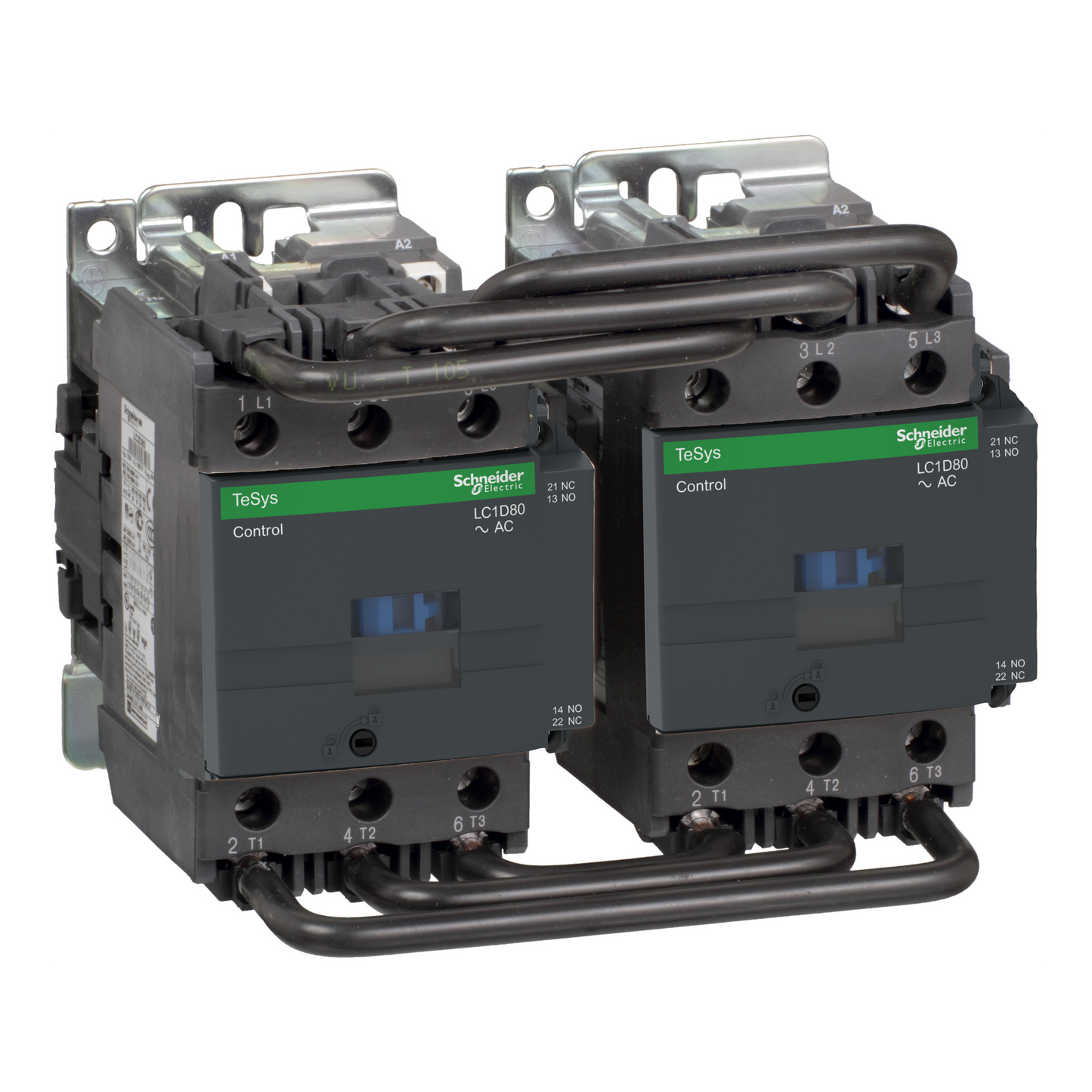Schneider Electric-LC2D80F7-TeSys LC2D - contacteur inverseur - 3P - AC-3 440V - 80A - bobine 110Vca
