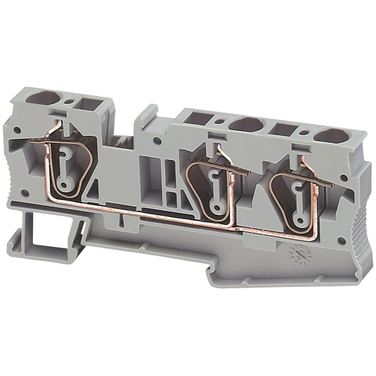 Schneider Electric-NSYTRR63-Borne à ressort - passant - 3 points - 6mm² - gris