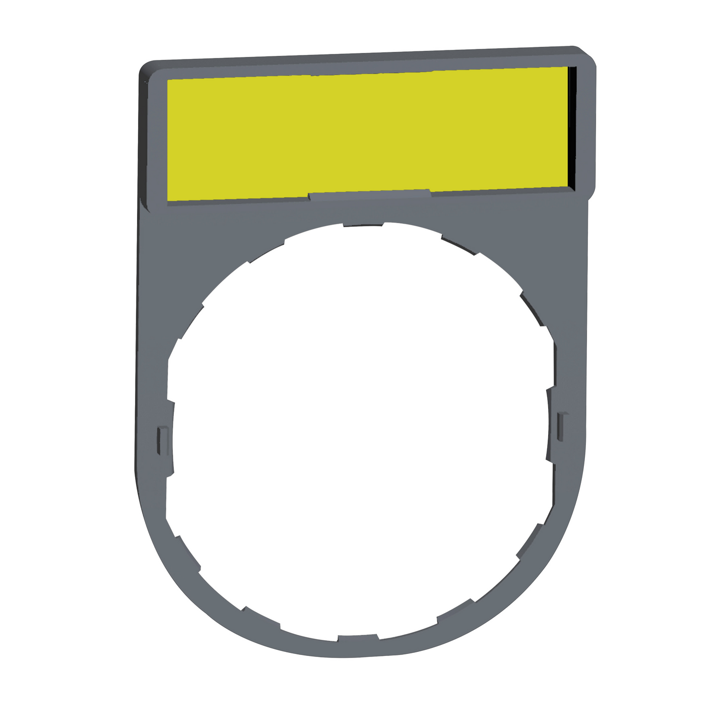 Schneider Electric-ZBY4101C0-Harmony - porte-étiquette plate 30x40 - plastique gris - avec étiq 8x27 - vierge