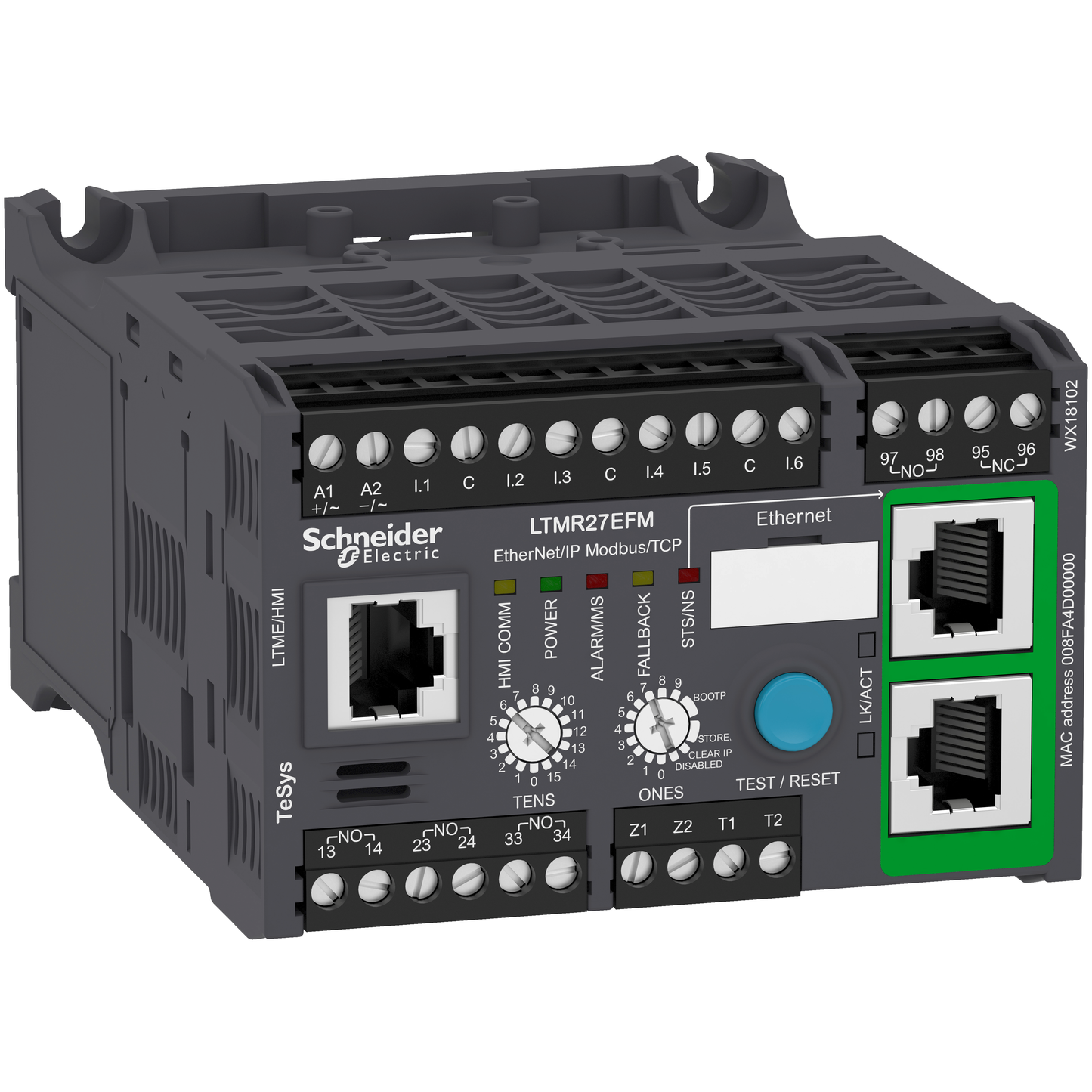 Schneider Electric-LTMR27EFM-TeSys T contrôleur moteur LTM R, Ethernet, 100 à 240 V CA, 1,35…27 A