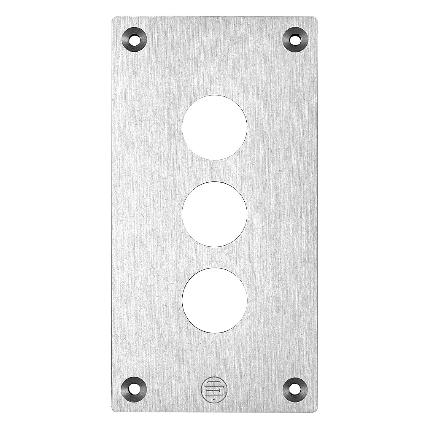 Schneider Electric-XAPE303-Harmony XAPE - plastron percé - métallique - 3 perçages horizontaux