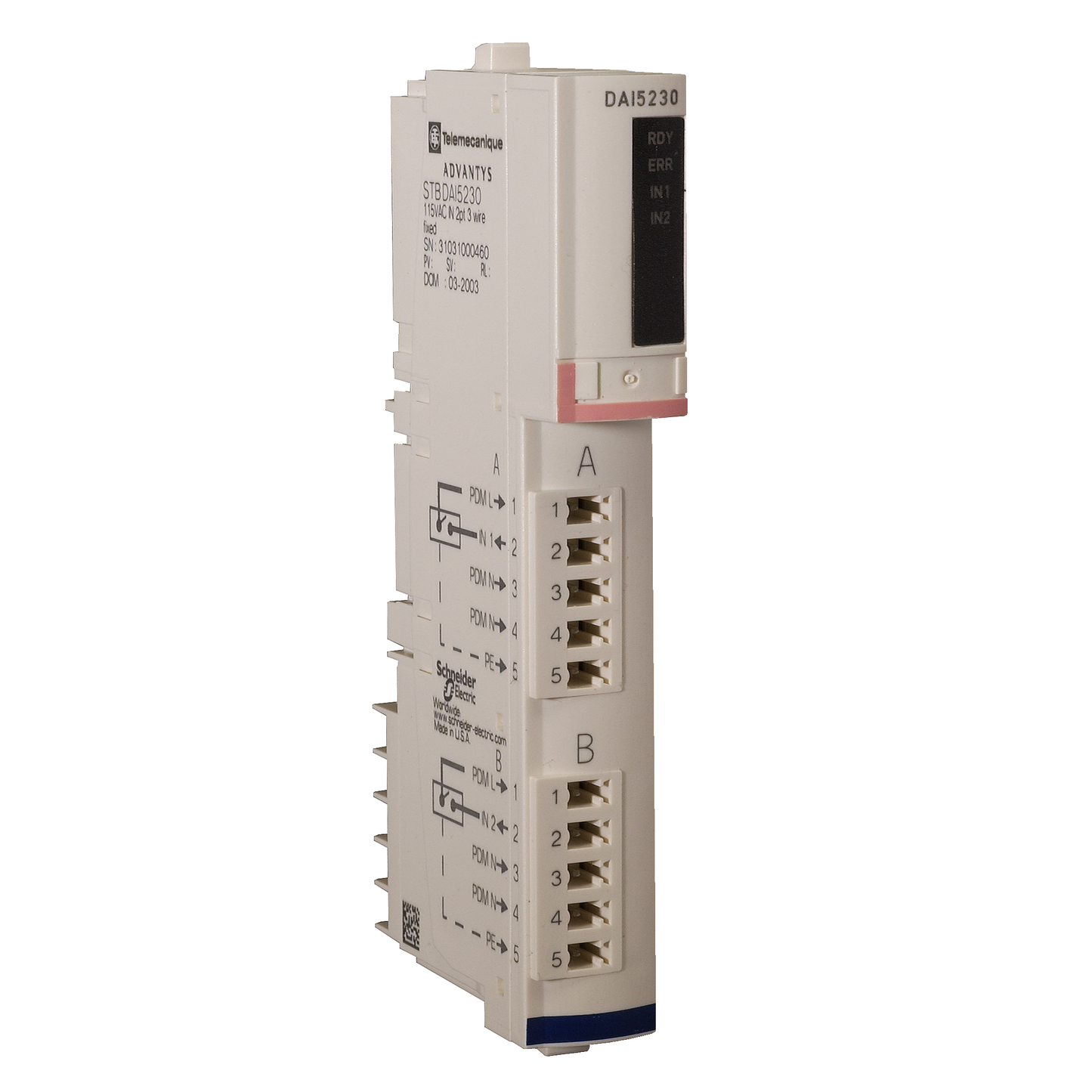 Schneider Electric-STBDAI5230K-115VAC IN 2PT KIT CONNS,