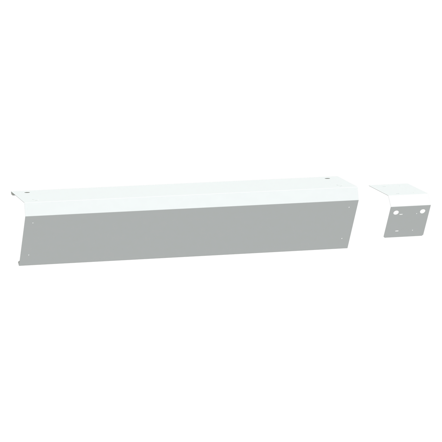 Schneider Electric-KEV0400SC1200W-Canalis EV - Capot fermeture latéral sous toit - x2 - 1200mm - Blanc - RAL9003