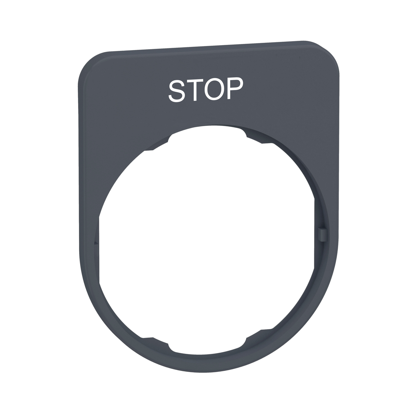 Schneider Electric-ZBYFP2304C0-LEGEND PLATE WITH STOP MARKING FOR FLUSH