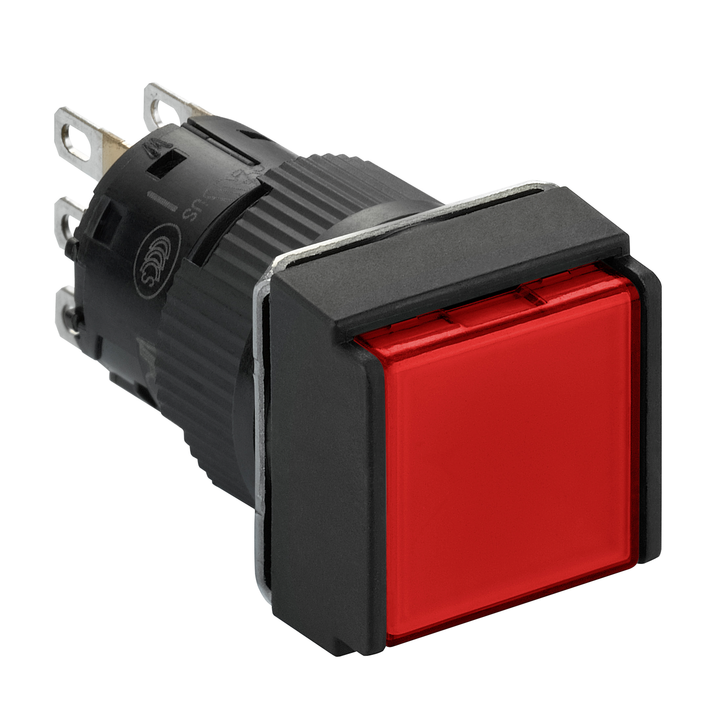 Schneider Electric-XB6ECW4B1P-Harmony XB6 - bouton-pous. lum. - Ø16mm - à imp. affleurant - 1OF - 24V - rouge