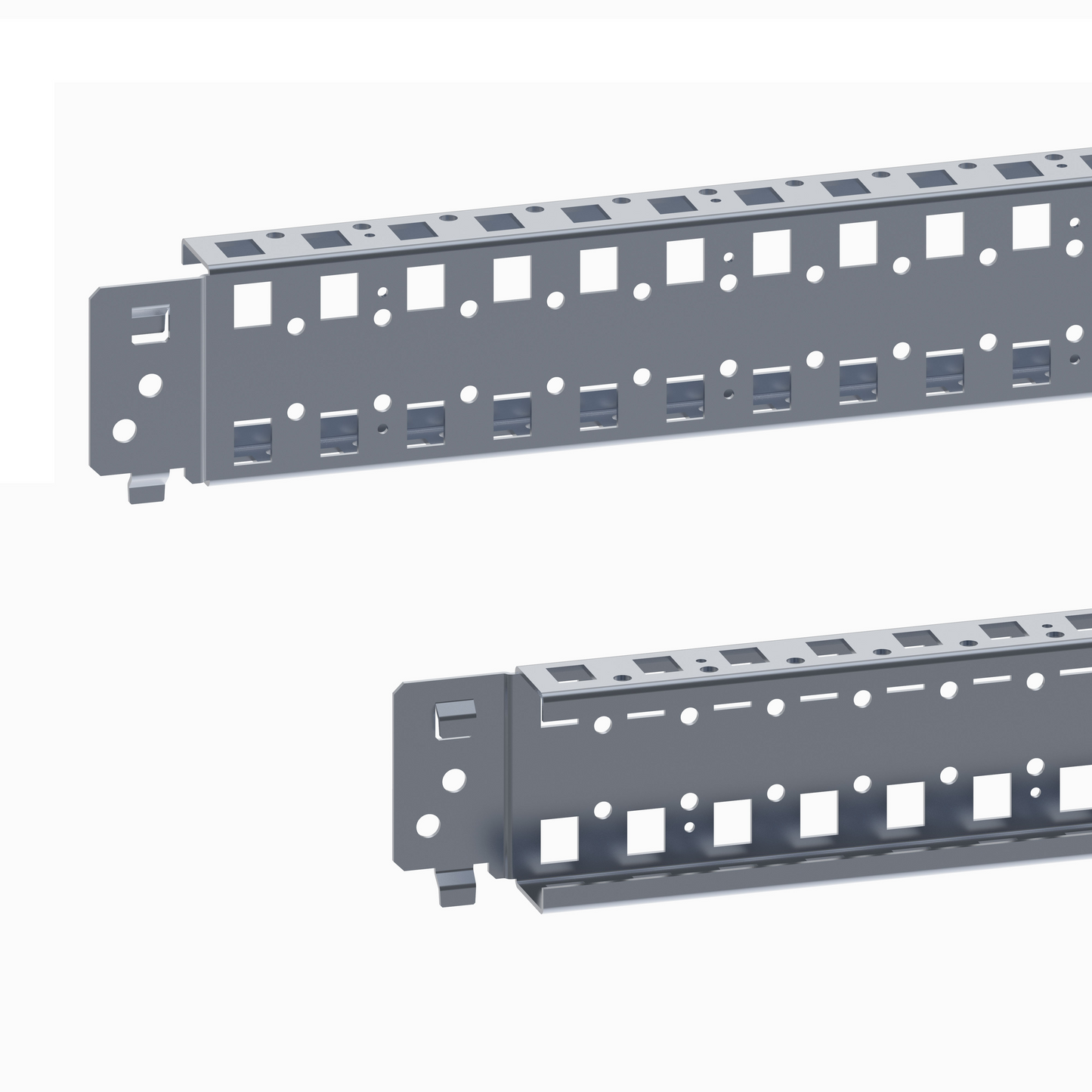 Schneider Electric-NSYSQCR6560-PanelSeT - Thalassa - 2 traverses perforées fixation rapide 2 rangées - 65x600mm